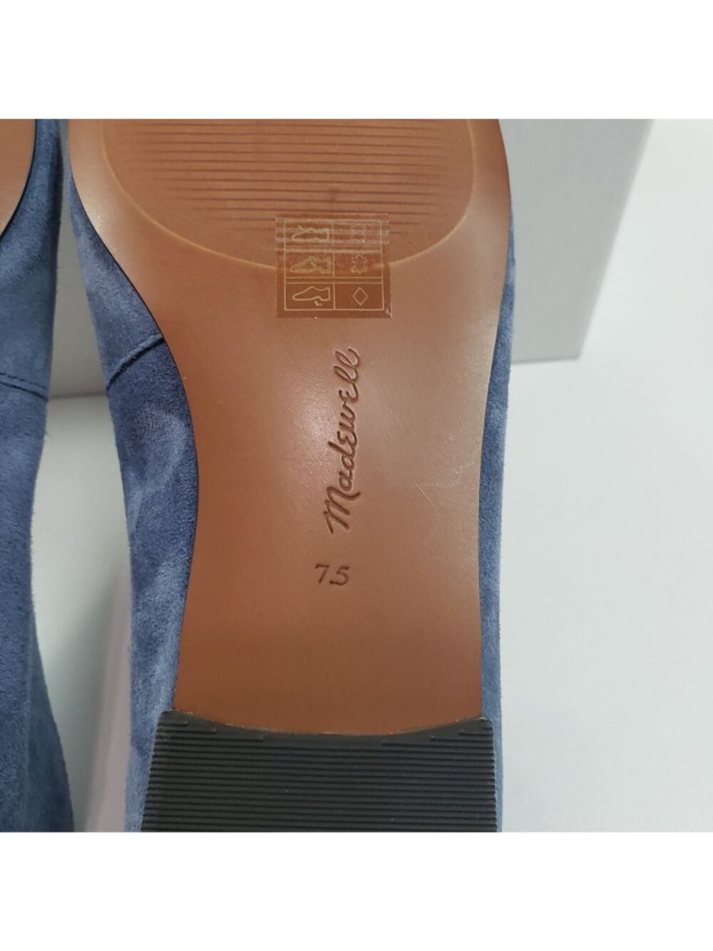 Madewell The Mylie Ballet Flat Suede Basalt Blue Womens 7.5M Minimalist Timeless - Picture 3 of 16